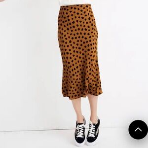 Midi Slip Skirt in Painted Spots